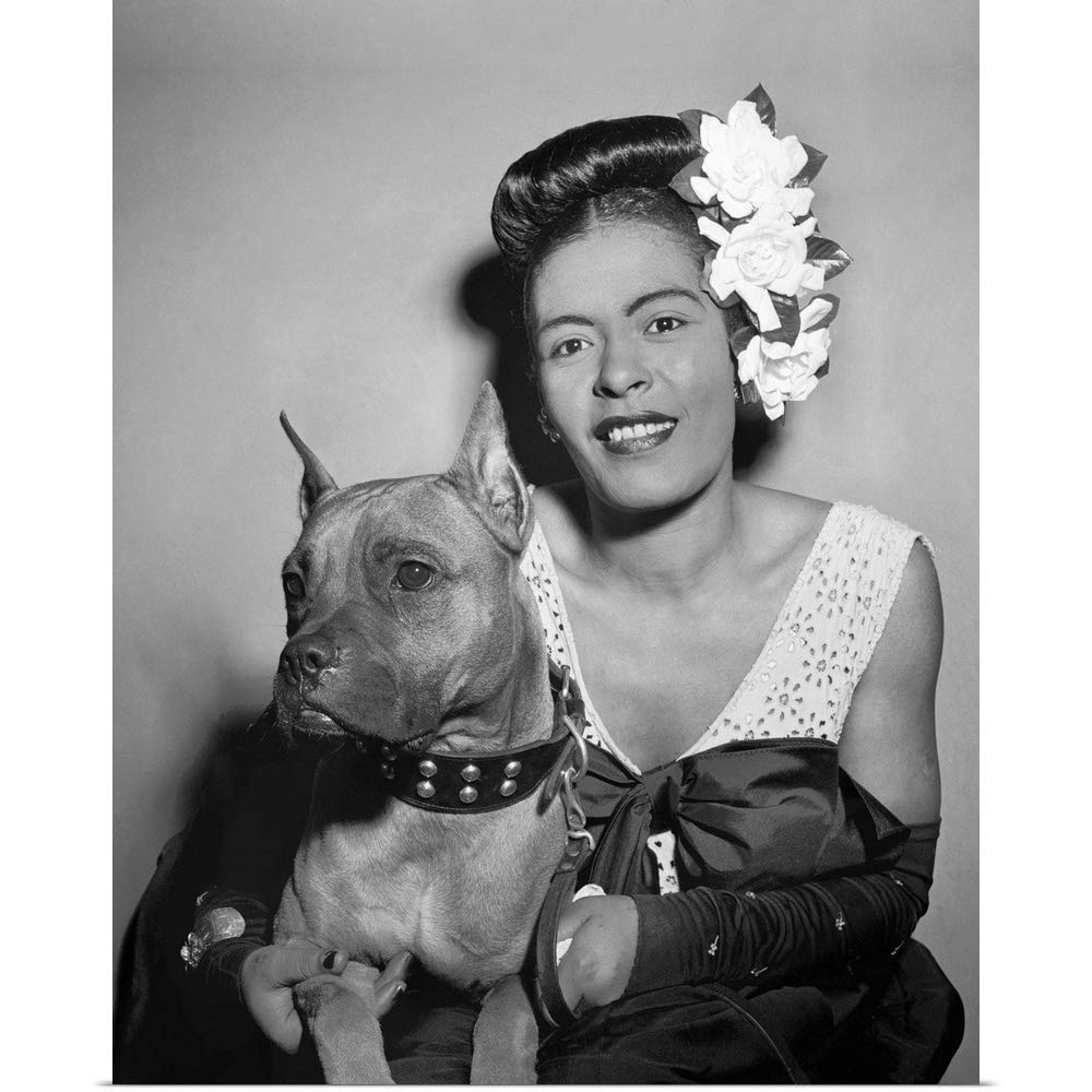 Amazon.com: GREATBIGCANVAS Billie Holiday with her Dog Mister